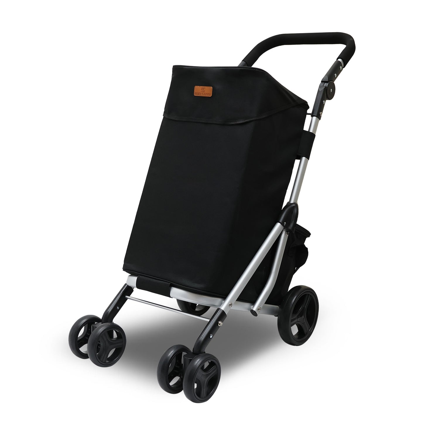 Shopping Trolley with Wheels and Brake Foldable Grocery Cart with Removable Insulated Cooler Bag for Market, Picnic or Daily Shopping