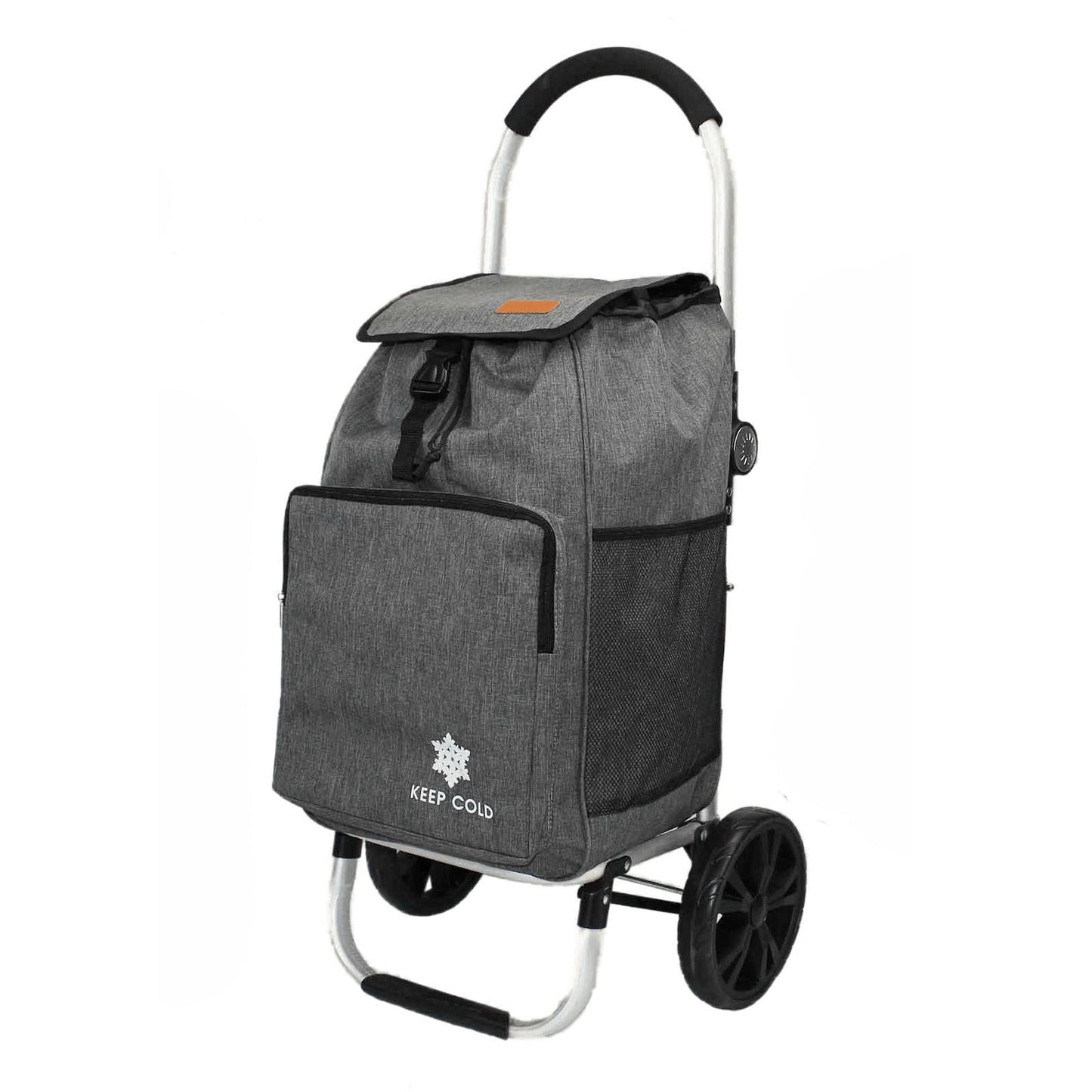 Shopping Trolley Foldable Shopping Grocery Cart with Cooler Bag