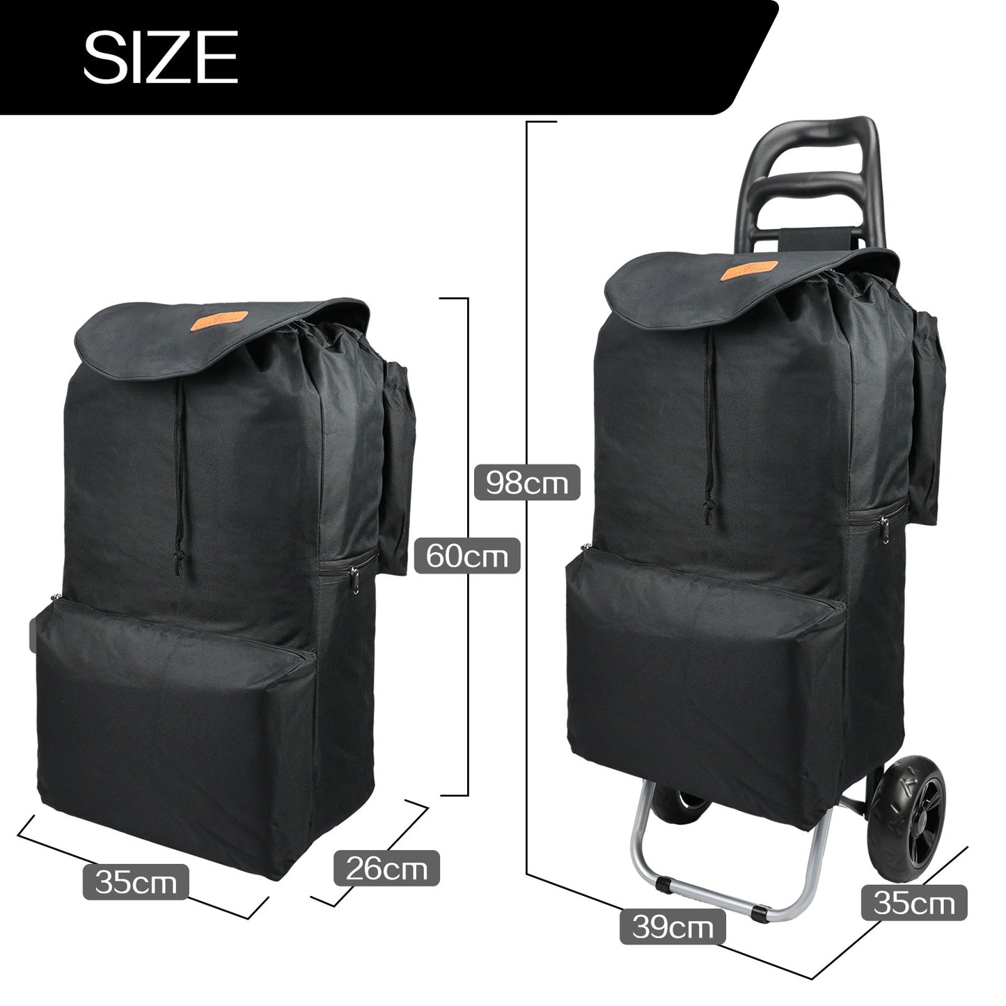 Foldable shopping cart with waterproof bag for easy storage and transportation | Lightweight and compact with durable wheels | Lightweight shopping cart with waterproof bag for convenient use | Foldable design for space-saving storage | Foldable utility cart with waterproof bag for grocery and market trips | Easy to carry and maneuver | Compact shopping trolley with waterproof bag for everyday errands | Durable wheels for smooth movement | Space-saving foldable cart with waterproof bag for wet-weather prote