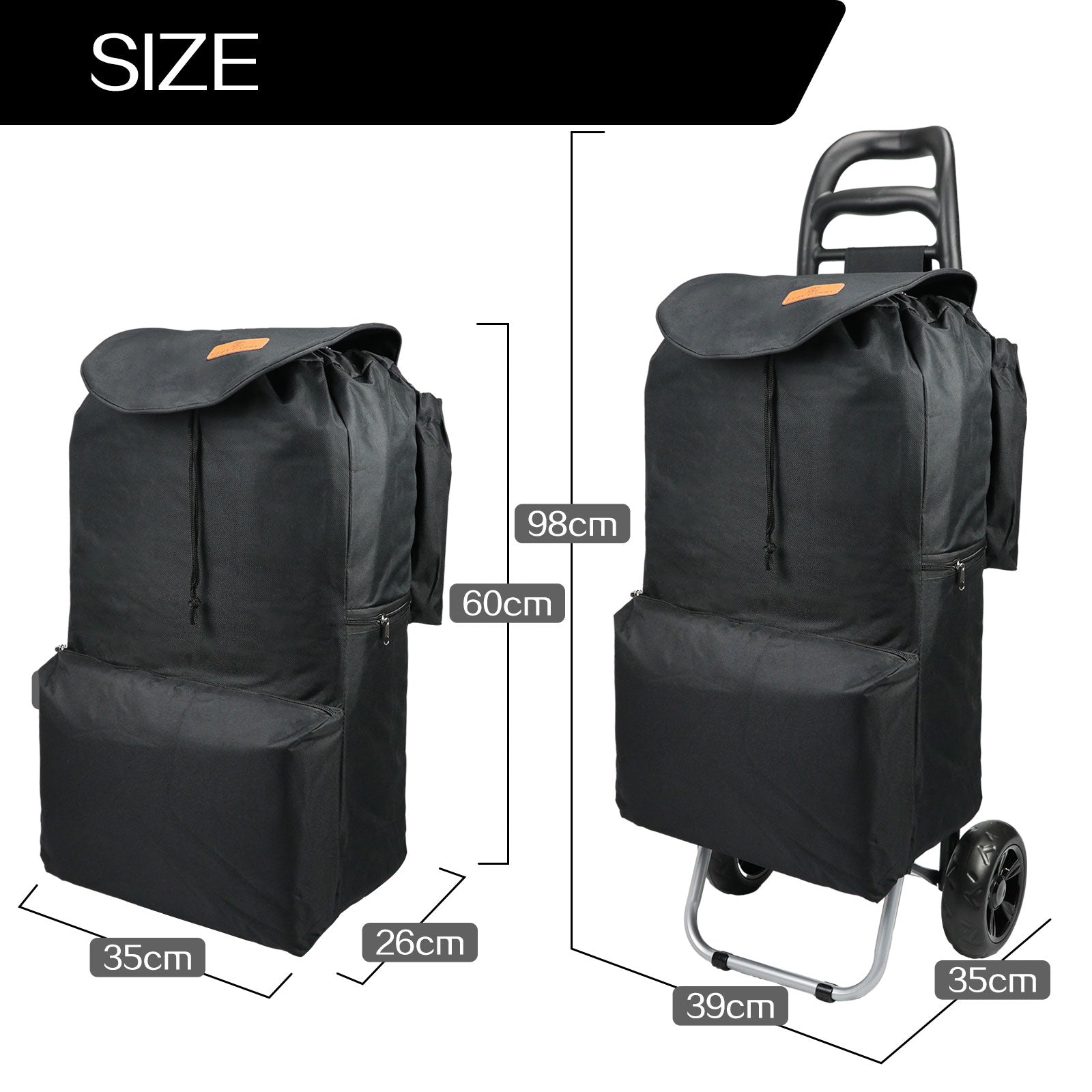 Foldable shopping cart with waterproof bag for easy storage and transportation | Lightweight and compact with durable wheels | Lightweight shopping cart with waterproof bag for convenient use | Foldable design for space-saving storage | Foldable utility cart with waterproof bag for grocery and market trips | Easy to carry and maneuver | Compact shopping trolley with waterproof bag for everyday errands | Durable wheels for smooth movement | Space-saving foldable cart with waterproof bag for wet-weather prote