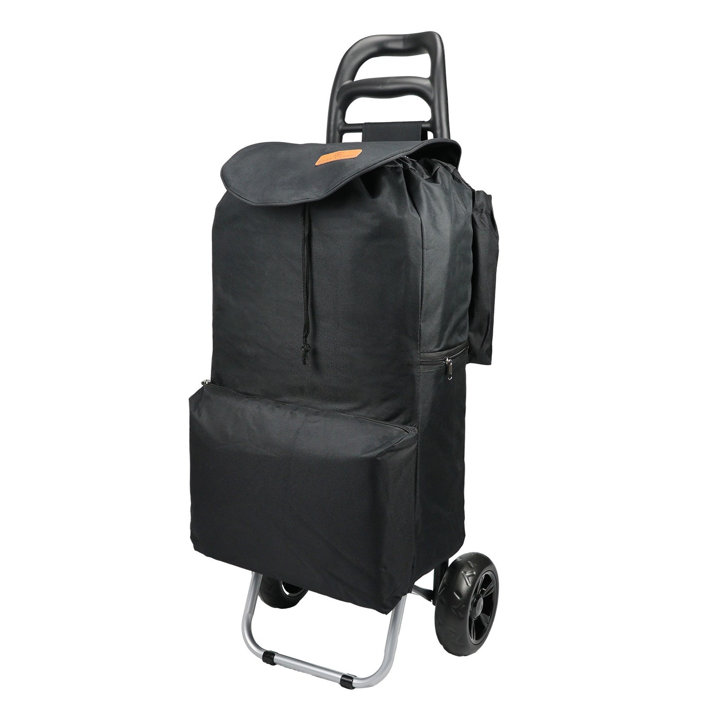 Foldable shopping cart with waterproof bag for easy storage | Lightweight and compact with durable wheels | Convenient for groceries and errands | Collapsible design for space-saving | Easy to carry and maneuver