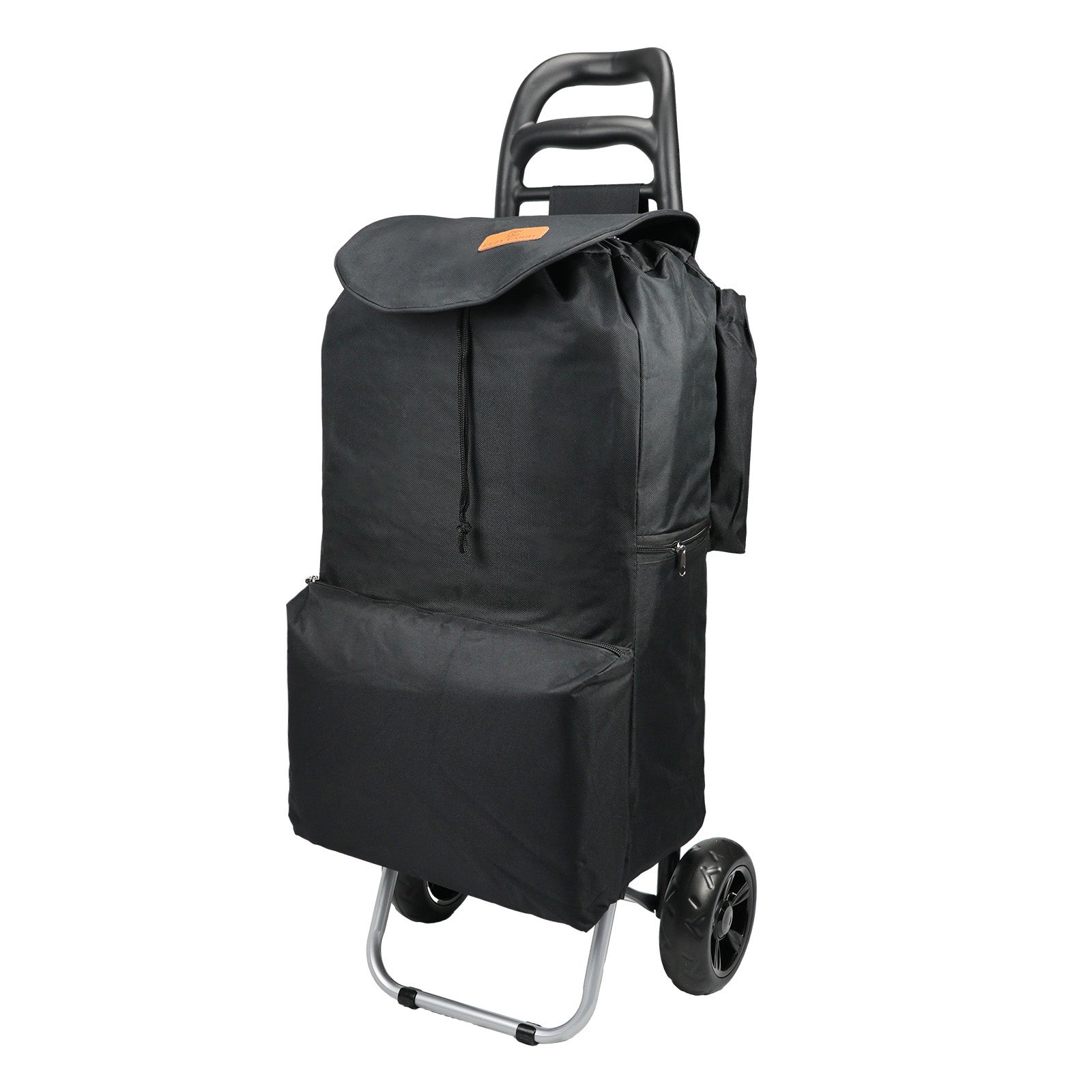 Foldable shopping cart with waterproof bag for easy storage | Lightweight and compact with durable wheels | Convenient for groceries and errands | Collapsible design for space-saving | Easy to carry and maneuver